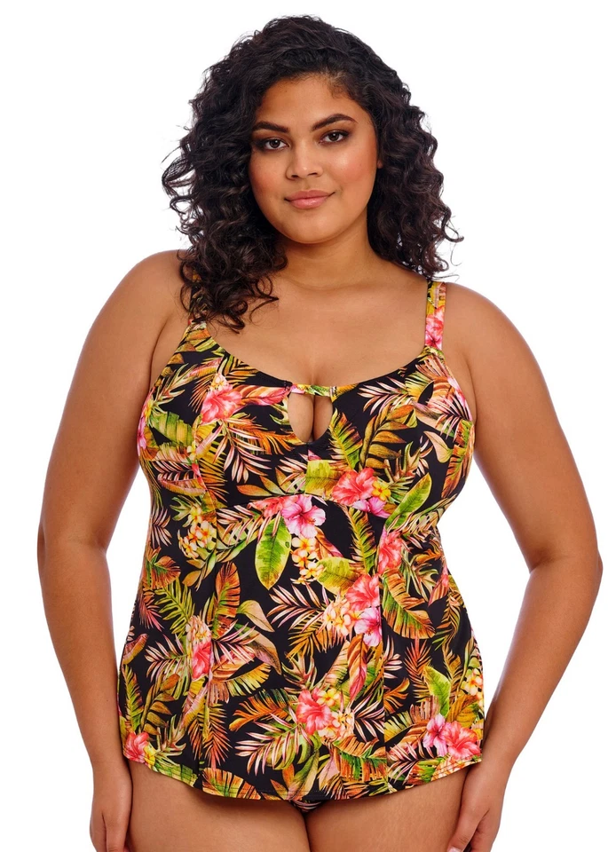 ELOMI TIGER VALLEY BLACK SOFT CUP MOULDED TANKINI TOP SIZE 18 - Image 1 of 1
