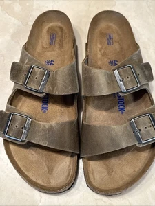 BIRKENSTOCK ‘ARIZONA’ MENS OILED LEATHER SOFT FOOTBED SANDAL SIZE 11/44 $139 - Picture 1 of 7