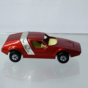 Lesney Matchbox #41 Red Siva Spyder Car Chrome Strap 5 Spoke Wheels 1972 - Picture 1 of 11