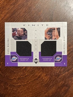2002-03 Upper Deck Finite Elements Dual Warm-Ups John Stockton Karl Malone HOF - Image 1 of 2