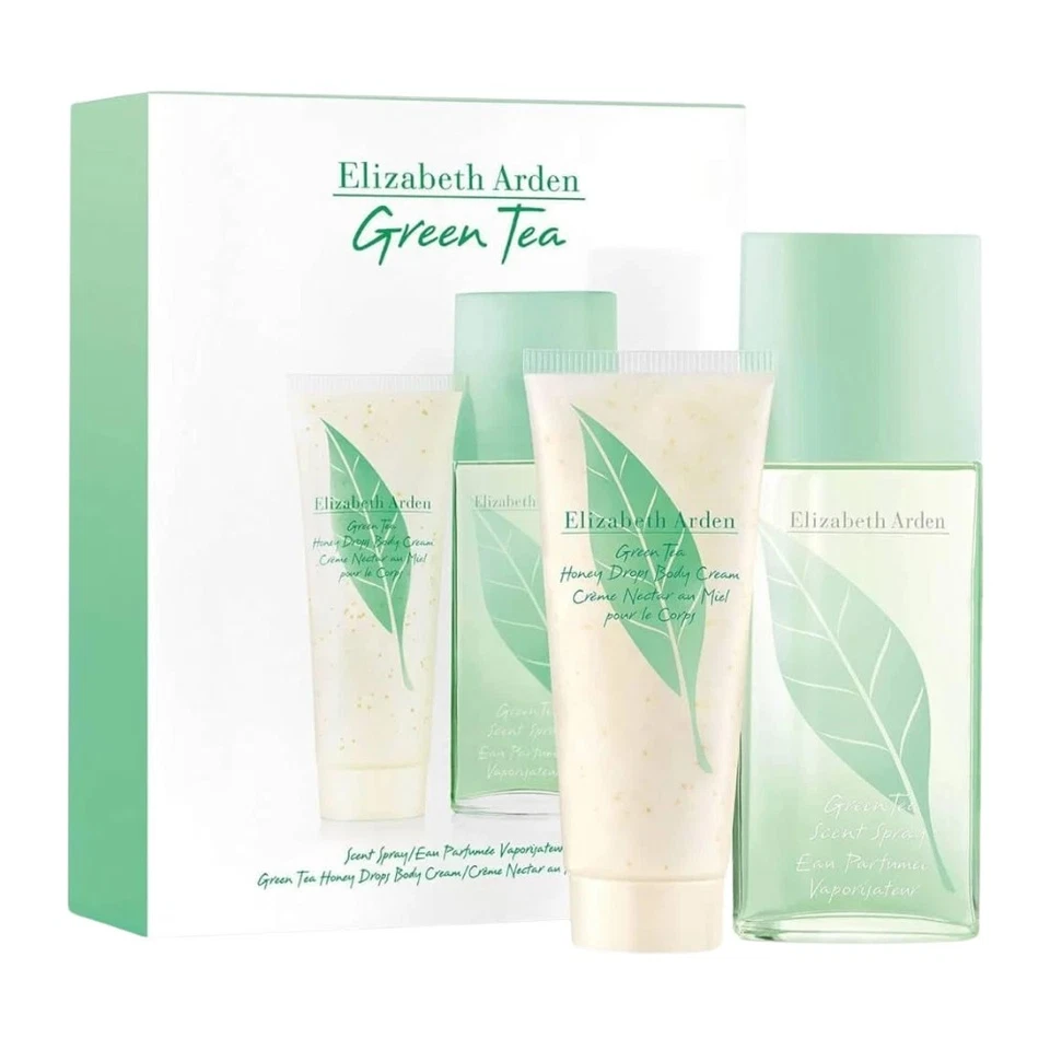 Juego de regalo de 2 piezas de té verde Elizabeth Arden para mujer 3,3 oz EDP + crema corporal nuevo Foto 1 de 1