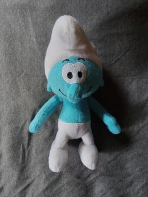 SMURF Plush HAPPY 12" Stuffed Animal Toy 2012 NANCO Blue White Smiling W/Tag - Image 1 of 4