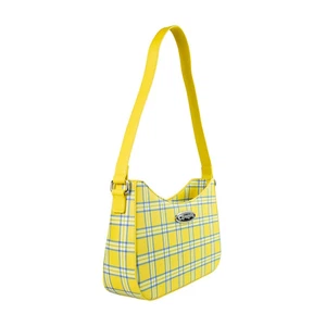 Clueless Film Clueless kariert gelb blau weiß Schulter Handtasche Y2K Neu mit Etikett - Bild 1 von 5