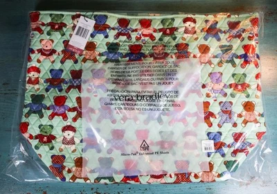 Vera Bradley Essential Grand 托特包 Toasty Teddies 全新 带标签 塑料包装 $75 — 第 1/4 张图片