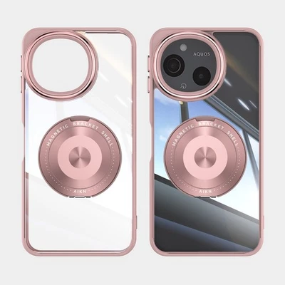 Magnetic Transparent PC Hard 360 Stand Back Cover case For Sharp Aquos sense 9 - Image 1 of 4