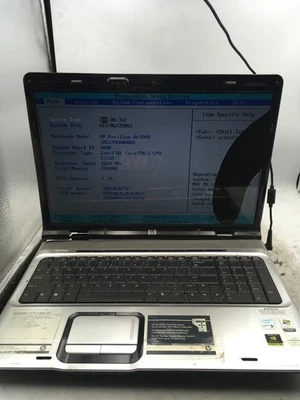 HP PAVILION DV9000 - BOOTS TO BIOS/BAD LCD - INTEL CORE 2 - 2GB RAM - READ - BB - Image 1 of 4