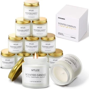 12 Pack Candles for Home Scented Aromatherapy Jar Candle Gifts for Women, Nat... - Picture 1 of 7