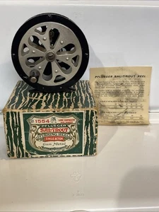 Pflueger Sal-Trout 1554 Gun Metal Finish Single Action Fliegenrolle mit 1958 Box - Bild 1 von 22