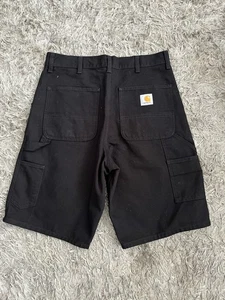 Carhartt Black Denim Shorts  Waist 32 - Picture 1 of 4