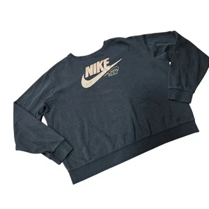 Nike Rose Gold Black Crewneck Sweatshirt Size Large - Picture 1 of 10
