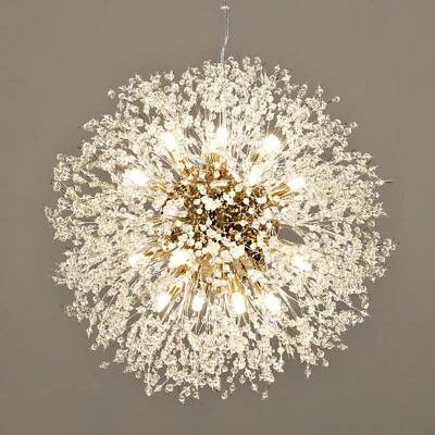 WOOW-DEPOT Modern Sputnik Chandelier Fireworks Pendant Light Crystal Ceiling Light Fixture
