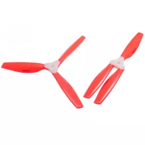 Hélice plegable de plástico Microheli de 3 palas 6045 CW/CCW con soporte (ROJO) - Imagen 1 de 1