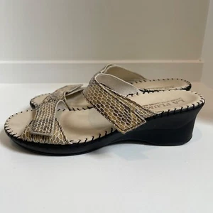 La Plume Leder Schlangenleder Pantoletten Plateau Sandalen 39 - Bild 1 von 8