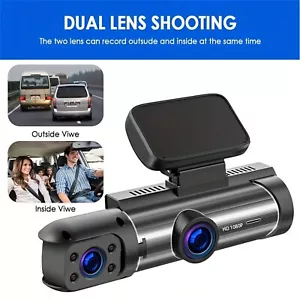 JZH7-WHATOOK Dual Dash Cam 1080P Front And Inside Dash Camera For Cars - Picture 1 of 11