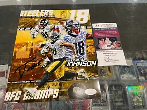 DIONTAE JOHNSON PITTSBURGH STEELERS SIGNED 8X10 PHOTO JSA - Picture 1 of 1
