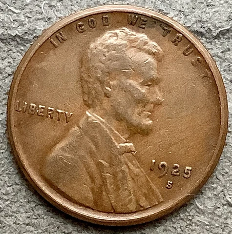 1925 S * Lincoln Wheat Cent - Higher Grade ~ A631 Cover