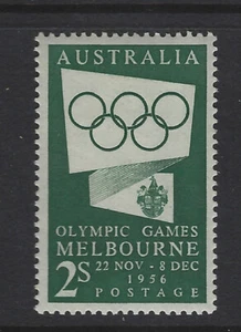 Australia 1955 2/- Green Olympics MLH ASC #312 - Picture 1 of 1