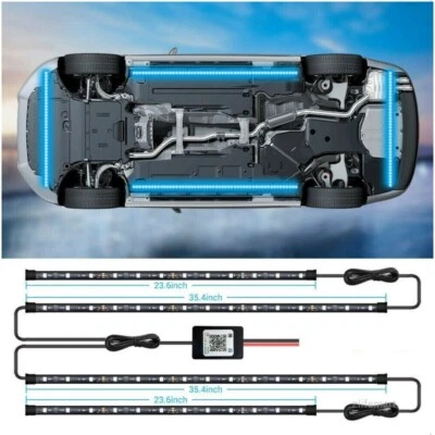 4x Auto LED Unterbodenbeleuchtung RGB Neon Underglow Atmosphäre Lichtleiste App - Bild 1 von 4