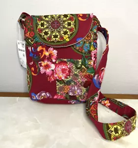 OPQRSTU Canvas Shoulder Bag Crossbody Retro Hippie Boho Floral - Picture 1 of 10