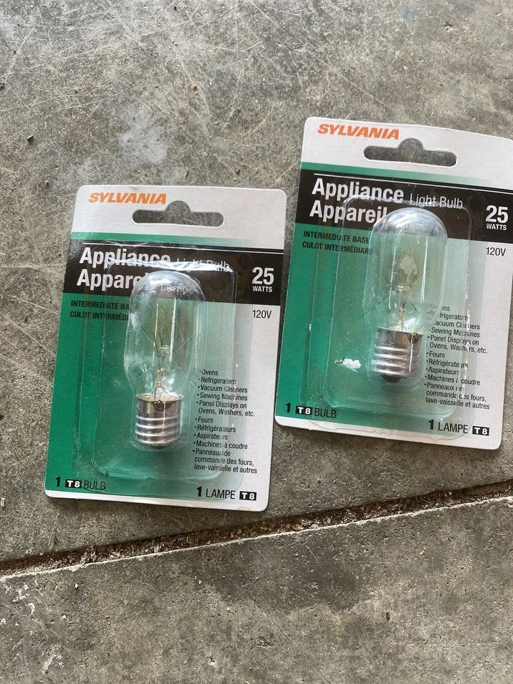 2 Sylvania 25T8DC/BL #183218 Appliance Light Bulbs 25W, T8, Double Contact Base - Image 1 of 1