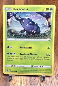 Heracross 008/189 Non Holo Sword & Sheild Pokemon Card NM - Picture 1 of 2