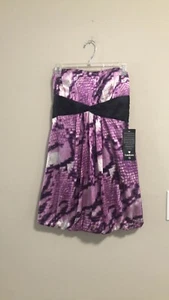 bebe Strapless Dress Silk SZ M NWT - Bild 1 von 7