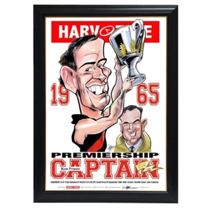 Ken Fraser, 1965 Premiership Captain, Harv Time Print Framed - Bild 1 von 1