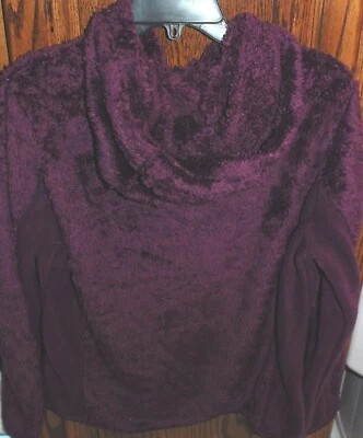 Large NWT Weatherproof Shaggy Hooded Fleece Plum - Image 1 of 4