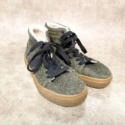 Old Navy Little Boys Olive 220/78 Size 3 Brown Black Lace Up Sneaker Boots - Image 1 of 4