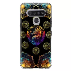 For LG K51 Shockproof Case Mandala Geometry Dragon - Picture 1 of 6