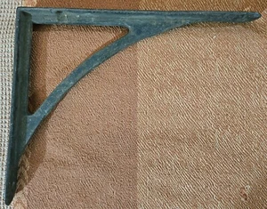 Single Shelf Bracket Wall Mount Brace 8" x 6" Vintage 1" wide iron - Picture 1 of 1