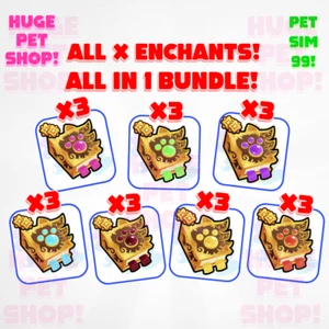 ALL X Enchants 10 ( 21 enchants ) Pet Simulator 99 - CHEAP & FAST DELIVERY - Picture 1 of 1