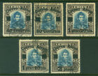 CHILE 1927 AIRMAIL - TESTART - O'Higgins complete set   Scott # C1-C5 used VF