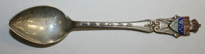 Emaillierter Victoria B.C. mit Kanada Griff Sterlingsilber 3 3/4" Souvenir Löffel - Bild 1 von 4