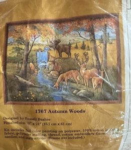 Kit Creative Circle Autumn Woods Ciervo Alce Puntada y Cosas #1767 Sellado 1988 - Imagen 1 de 3