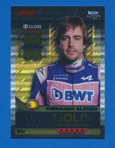 2022 Topps F1 Turbo Attax LIMITED EDITION GOLD #LE10G Fernando Alonso Alpine - Picture 1 of 3