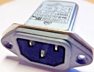 CONNETTORE DI RETE RFI/IEC ALTA QUALITÀ CON FILTRO SOPPRESSIONE EMI YB06A1 6A - Foto 1 di 2
