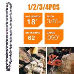 1/2/3/4 Stück Sägekette Für Kettensäge 58cm 3/8" LP 1,3mm 62TG Halbmeißel Kette - Bild 1 von 19