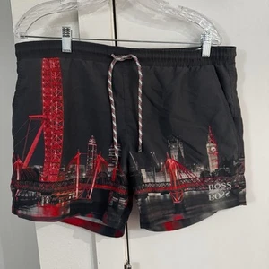 Hugo Boss City Skyline Swim Shorts Medium Summer Swim Trunks Boss - Picture 1 of 8