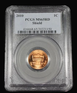 Centavo Lincoln 2010 P Penny Union Shield graduación profesional MS 65 sin circular MS65RD MONEDA DE EE. UU. M - Imagen 1 de 2