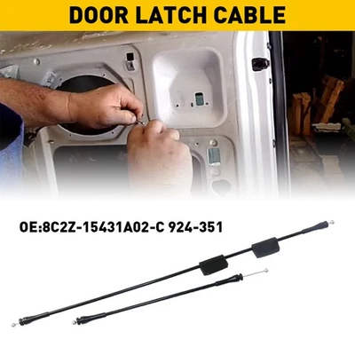 Rear Right Cargo Door Latch Release Cables for 1992-2014 Ford E150 E250 E350 Van - Image 1 of 4