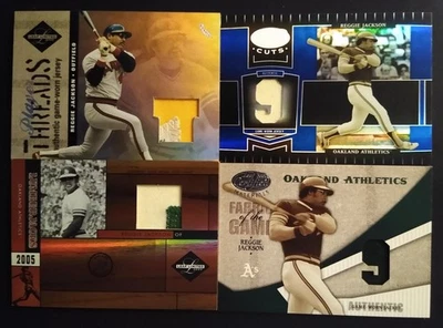 2004 LEAF CERTIFIED CUTS GAME WORN JERSEY PATCH RELIC REGGIE JACKSON 04/09 SP ** - Image 1 of 3