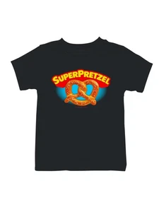 Officially Licensed Super Pretzel Classic Logo Design Youth's T-shirt - Picture 1 of 6