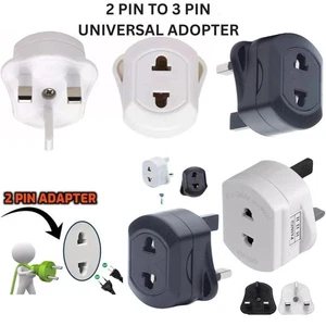2 Pin to 3 Pin UK Battery Charger Adaptor Plug for Shaver & Oral-B Toothbrush UK - Picture 1 of 40
