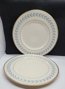 Juego de 2 Platos de Cena Syracuse Old Ivory Sherwood Azul Laurel 10" - Imagen 1 de 5