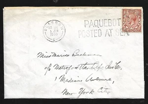 Schottland "Paquebot - Posted at Sea" Anchor Line Cover - Glasgow 5 Jun 1933 - Bild 1 von 1