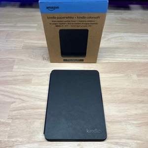 *Cubierta de cuero a base de plantas Amazon Kindle Paperwhite/Colorsoft 2024 - negra* - Imagen 1 de 7