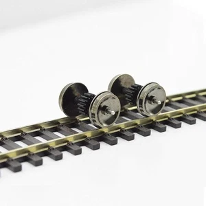 2 Pieces HO Scale Wheels Upgrade DC Wheel Set for 1:87 Model Trains Railroad - Picture 1 of 7