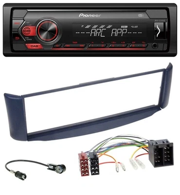 Pioneer DAB 1DIN MP3 AUX USB Autoradio für Smart ForTwo 450 blau ohne Metallscha - Bild 1 von 4