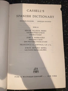 The New Cassell's Spanish Dictionary 1962 Hardback Thumb Index - Picture 1 of 6